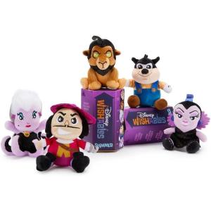 imageDISNEY STORE Official Villains Wishables Shimmer Series  Disney Blind Box Plush  5 Inch Mystery Toys with Detailed Micro Plush Sculpting Embroidered Stars and Shimmering OutfitsDisney Villains