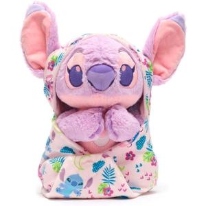 imageDISNEY STORE UnisexChildren Babies Collection Stitch Plush in Swaddle with Detailed Plush Features  Official Soft Toy  Stuffed Animals for BabiesAngel