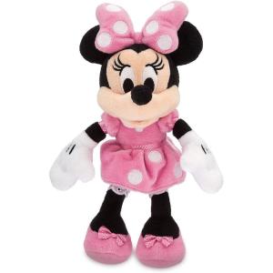 imageDisney Minnie Mouse Plush  Pink  Mini Bean Bag  9 Inches Mickey and Friends Iconic Cuddly Toy Character in Pink Polka Dot Dress and Bow with Embroidered Features for All Ages Toy Figure