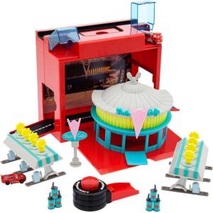 imageDisney Store Action Toys Pixar Car Play Set  Toolbox Case with Lightning McQueen ampamp Tow Mater Die Cast Cars Launcher Junkyard Shack and Accessories  Inspired by Disney Pixar Cars Films ampamp Cars LandFlo