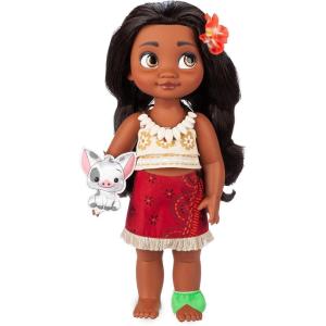 imageDisney Store Girls Animators Collection Moana Doll  16 Inches Toy Figure Molded Details Fully Posable Toy in Satin Dress  Suitable for Ages 3 Toy FigureMoana