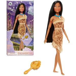 imageDisney Store Girls Princess Classic Doll Merida 11 Inches Includes Brush with Molded Details Fully Posable Toy in Classic OutfitPocohontas
