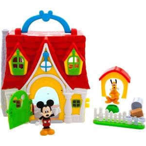 imageDisney Store Official Mickey Mouse Clubhouse Toys Play Set  Interactive Playhouse Junior Mickey Mouse Toys  Poseable Mickey ampamp Pluto Figures 13Piece Set Perfect for ToddlersMickey Mouse