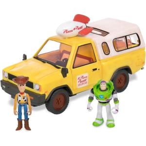 imageDisney Store Official Pizza Planet Truck with Lights ampamp Sounds  Toy Story Action Figures Set Includes Woody ampamp Buzz Lightyear Movable Parts Light Up Features ampamp Vehicle Sounds