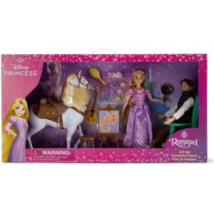 imageDisney Store Official Rapunzel Classic Doll Gift Set  Disney Princess Doll Playset Featuring Rapunzel Flynn Rider Maximus Pascal ampamp Accessories  Tangled Toys for Girls