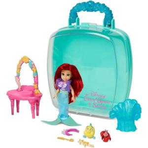 imageDisney Store Official Rapunzel Once Upon a Story Mini Doll Playset Tangled 5 Inch Princess Dolls Girl Toys Birthday Gifts for 4 Year Old GirlsAriel
