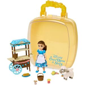 imageDisney Store Official Rapunzel Once Upon a Story Mini Doll Playset Tangled 5 Inch Princess Dolls Girl Toys Birthday Gifts for 4 Year Old GirlsBelle