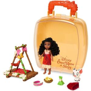 imageDisney Store Official Rapunzel Once Upon a Story Mini Doll Playset Tangled 5 Inch Princess Dolls Girl Toys Birthday Gifts for 4 Year Old GirlsMoana