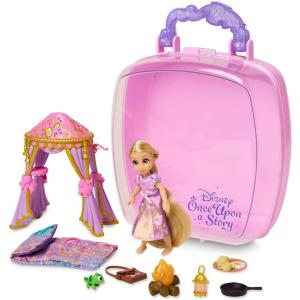 imageDisney Store Official Rapunzel Once Upon a Story Mini Doll Playset Tangled 5 Inch Princess Dolls Girl Toys Birthday Gifts for 4 Year Old GirlsRapunzel
