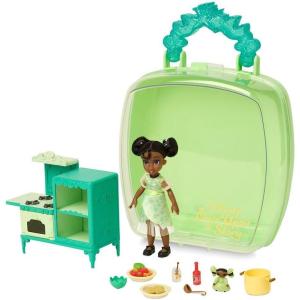 imageDisney Store Official Rapunzel Once Upon a Story Mini Doll Playset Tangled 5 Inch Princess Dolls Girl Toys Birthday Gifts for 4 Year Old GirlsTiana
