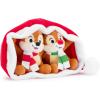 imageDisney Store Official Chip n Dale Holiday Plush Set in Santa Hat  5 Inch Mini Stuffed Animals in a Santa Hat  Holiday Plush Figure Toys with Furry Trim  Disney Christmas Decorations