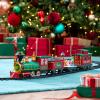 imageDisney Store Official Mickey Mouse ampamp Friends Christmas Train Set  Includes Remote Control Train with 22Piece Circular Track ampamp 7 Festive Figures  Great for Kids who Like Building Toys ampamp Disney Toys