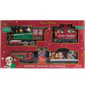 imageDisney Store Official Mickey Mouse ampamp Friends Christmas Train Set  Includes Remote Control Train with 22Piece Circular Track ampamp 7 Festive Figures  Great for Kids who Like Building Toys ampamp Disney Toys