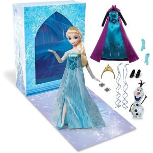 imageDisney Store Official Raya Story Doll  11 Inches  Includes Coloring Book and Additional Dress Princess Doll in Classic Outfit Disney Princess Toys for GirlsElsa Blue Dress