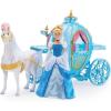 imageDisney Store Official Cinderella Doll Deluxe Gift Set with Horse That Walks amp LightUp Glittering Pumpkin Carriage  Perfect Disney Princess amp Horse Toys for Kids