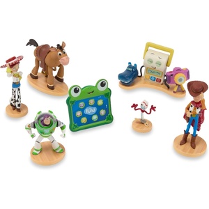 image:imageDisney Store Official Toy Story 5 Figure Set 7 Fully Sculpted Disney Figures Including Woody Buzz Forky Lilypad Bullseye Jessie amp Tech Trio in DoubleTiered Box with Scenic BackgroundsToy Story 5